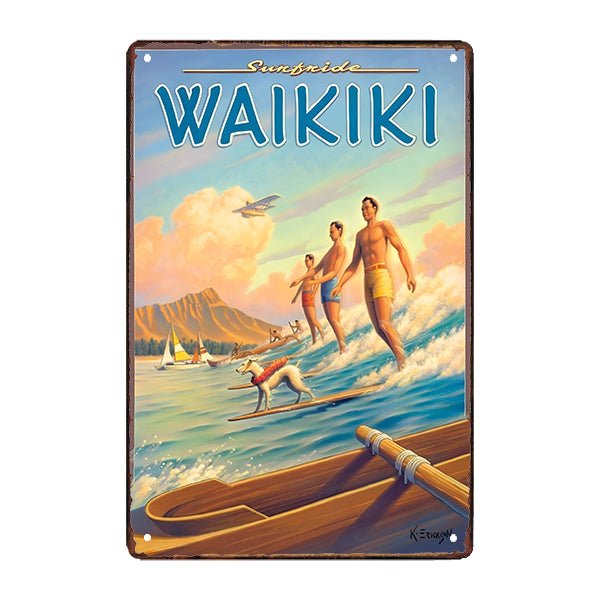 placa publicitaria vintage surf placa publicitaria vintage surf