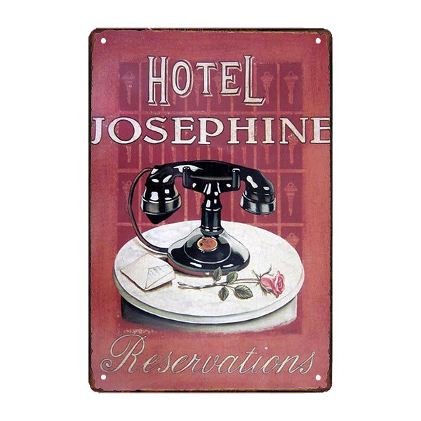 hotel josephine con placa de metal hotel josephine con placa de metal
