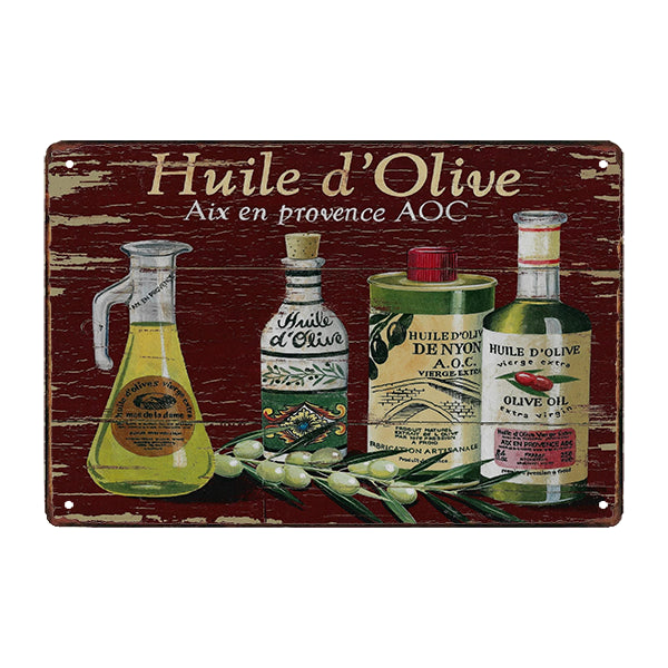 placa de metal de aceite de oliva placa de metal de aceite de oliva