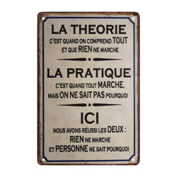 placa de metal de humor vintage