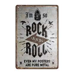 placa de metal soy tan rock n roll