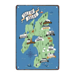 placa de metal de la isla de islay