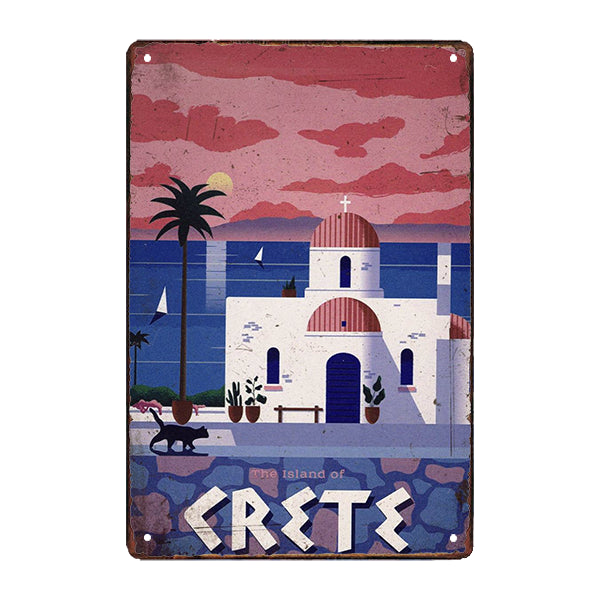 placa metalica de la isla de creta placa metalica de la isla de creta