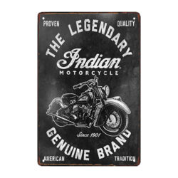 placa de metal motocicleta india reciente