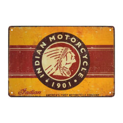 motocicletas indias con placa de metal 1901