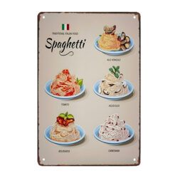 plato de metal vintage para pasta italiana