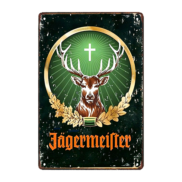 placa metalica de jagermeister placa metalica de jagermeister