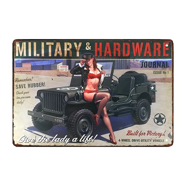 placa de metal de jeep americano placa de metal de jeep americano