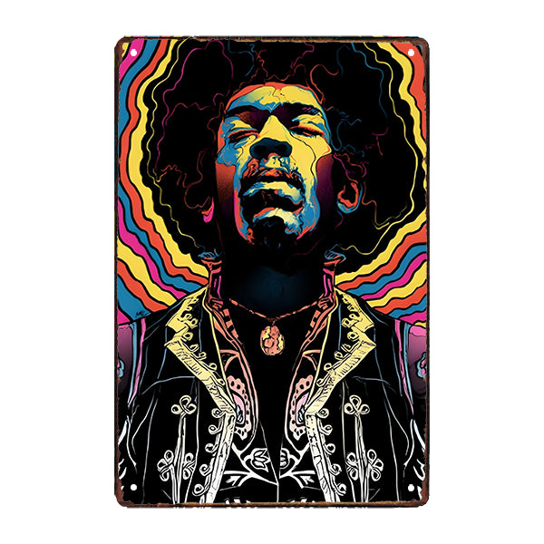 placa de metal de jimi hendrix placa de metal de jimi hendrix