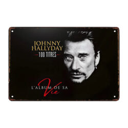 placa metalica de johnny hallyday