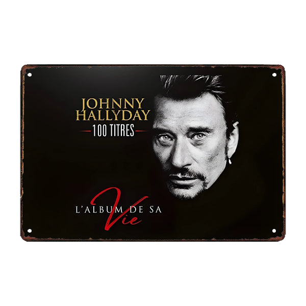 placa metalica de johnny hallyday placa metalica de johnny hallyday