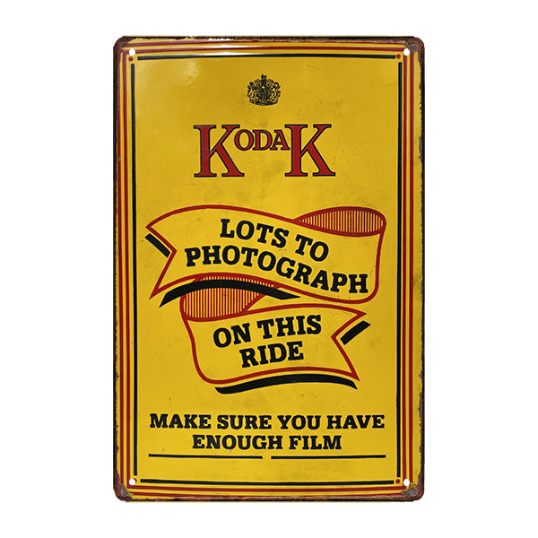 anuncio de kodak con placa de metal anuncio de kodak con placa de metal