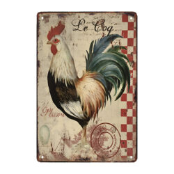 placa de metal el gallo