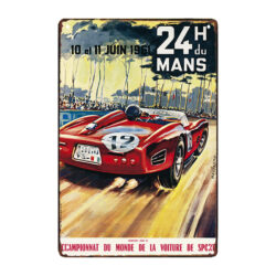 placa de metal le mans 1961
