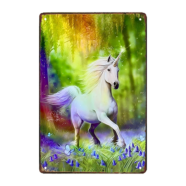 placa de metal de unicornio placa de metal de unicornio