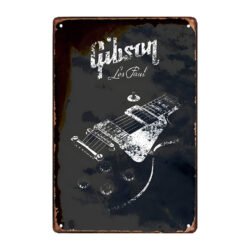 logotipo de placa de metal de gibson