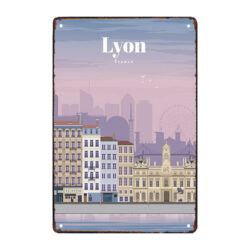 placa metalica decorativa de lyon