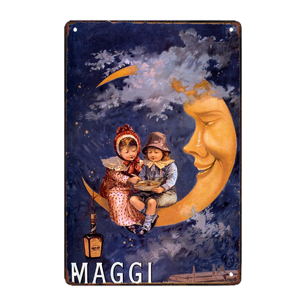 placa de metal maggi luna placa de metal maggi luna