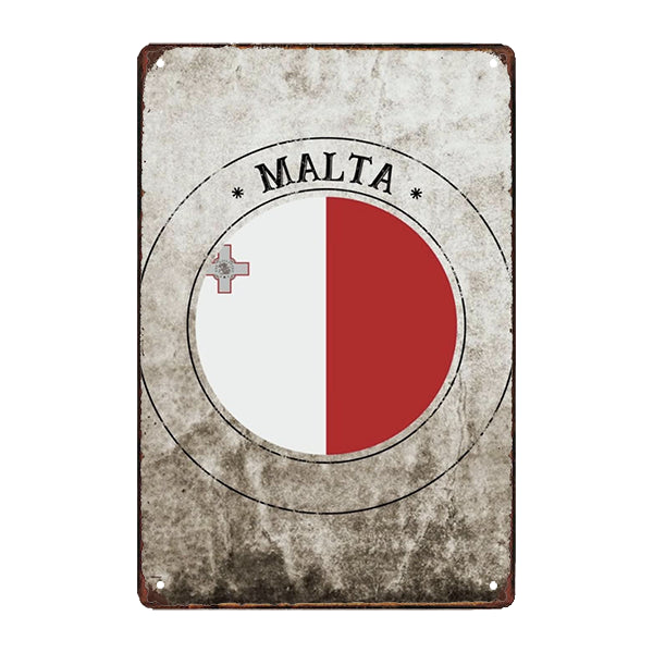 placa de metal malta placa de metal malta