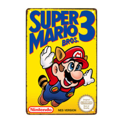 placa de metal mario