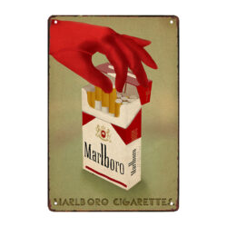 placa de metal de marlboro