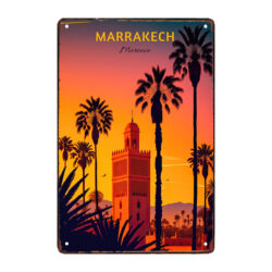 placa de metal de marrakech