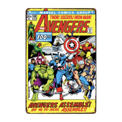 placa de metal marvel