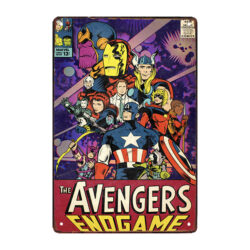 placa de metal vintage de marvel