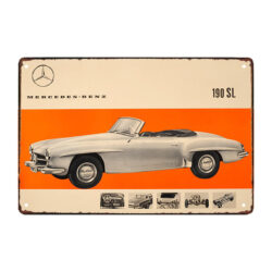 placa metalica mercedes 190 sl