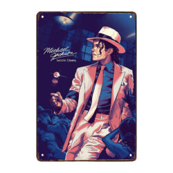 placa de metal de michael jackson