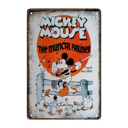 placa de metal de mickey