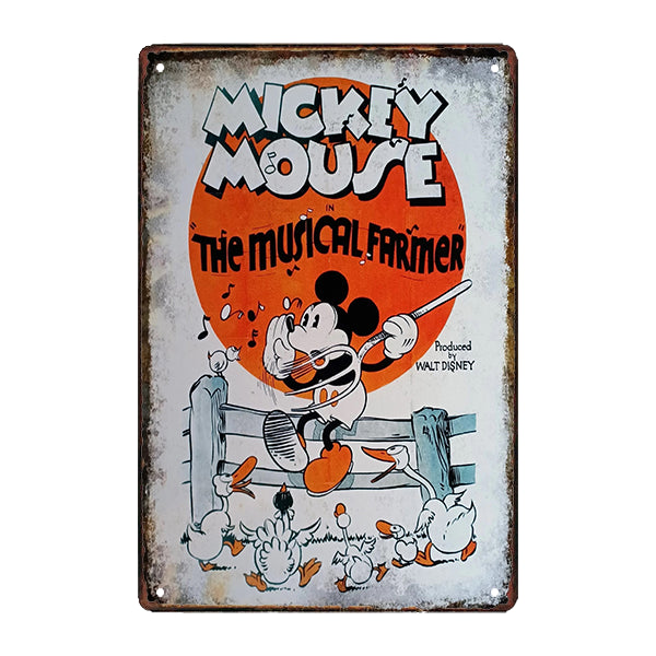 placa de metal de mickey placa de metal de mickey