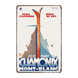placa de metal mont blanc