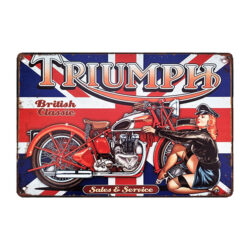 motocicleta con placa de metal y mujer encima