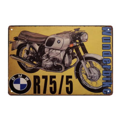 placa de metal para decoracion de motocicletas bmw