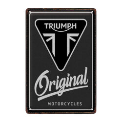 placa metalica de motocicleta triumph