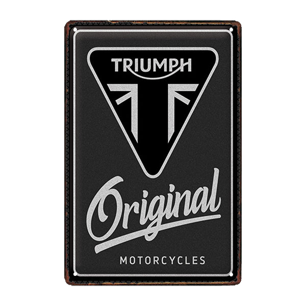 placa metalica de motocicleta triumph placa metalica de motocicleta triumph