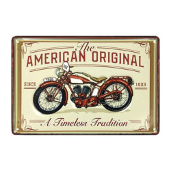 placa de metal de motocicleta vintage