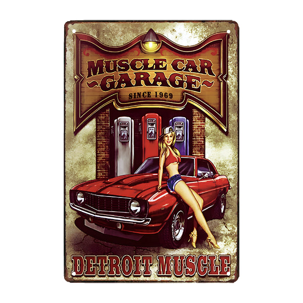 placa de metal para coche musculoso placa de metal para coche musculoso
