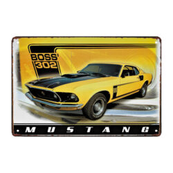 placa de metal mustang