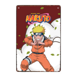 placa de metal de naruto