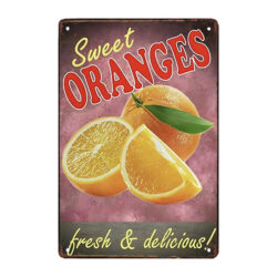 placa de metal naranja