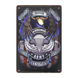 placa de paracaidista de metal
