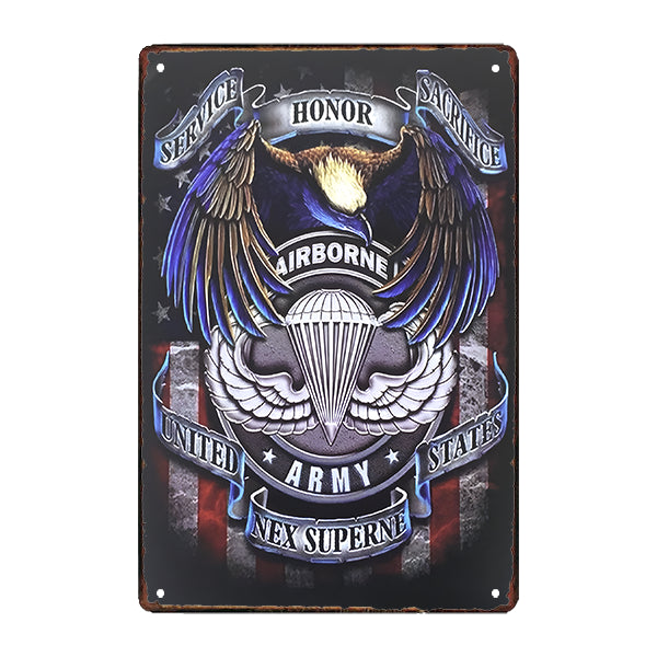 placa de paracaidista de metal placa de paracaidista de metal