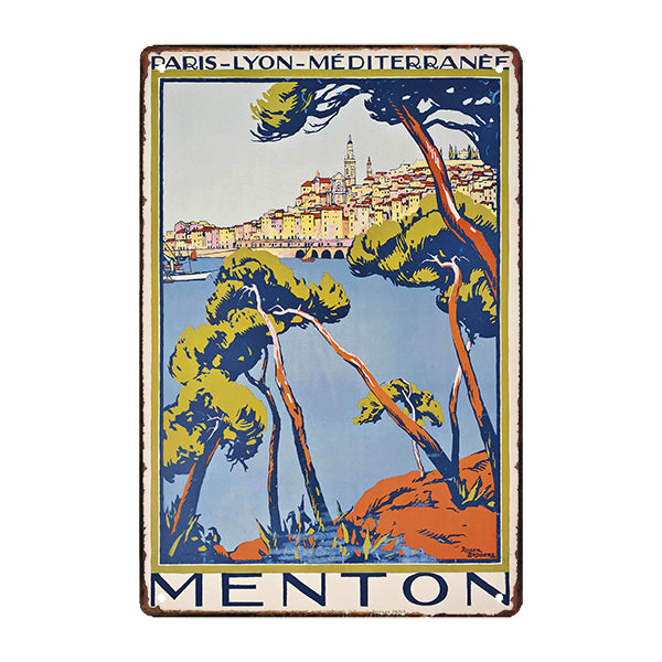 placa de metal paris lyon mediterraneo roger broders placa de metal paris lyon mediterraneo roger broders