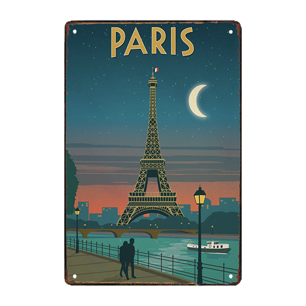placa de metal de paris placa de metal de paris