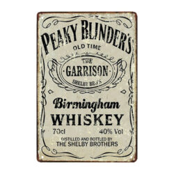 placa de metal de peaky blinders