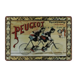 placa metalica peugeot tandem