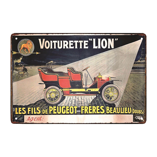 placa metalica de leon para coche peugeot placa metalica de leon para coche peugeot