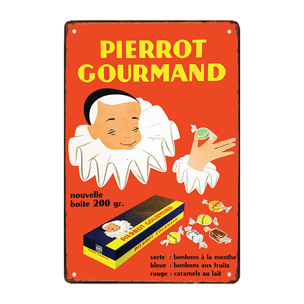 placa metalica de pierrot gourmand placa metalica de pierrot gourmand